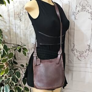 Coach Vintage Chocolate 9131 Leather Crossbody Bag with Adjustable Strap